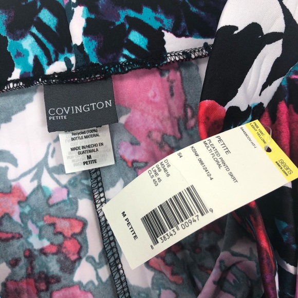 NEW WITH TAGS Convington Midi Stretch Flowy Floral Skirt Size M PETITE N - Picture 6 of 6